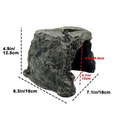 BNOSDM Reptile Hideout,Tortoise Hide Cave,Resin Rock,Bearded Dragon Hideaway,Tur