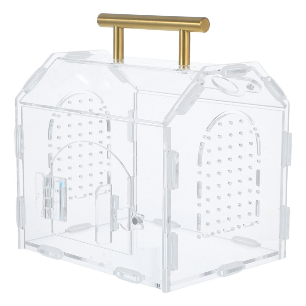 Jumping Spider Enclosure: – Acrylic Clear Ventilated Terrarium – 6.7×5.9×4.7″