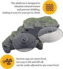 Turtle Basking Platform with Strong Suction Cups，Fish Tank Aquarium Tortoise Cli