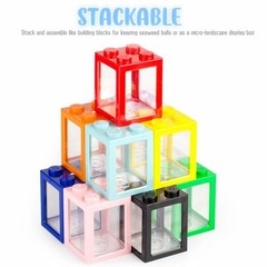 Mini Sea Monkey Tank, Small Shrimp Tank Stackable Mini Aquariums for Fairy Sh…