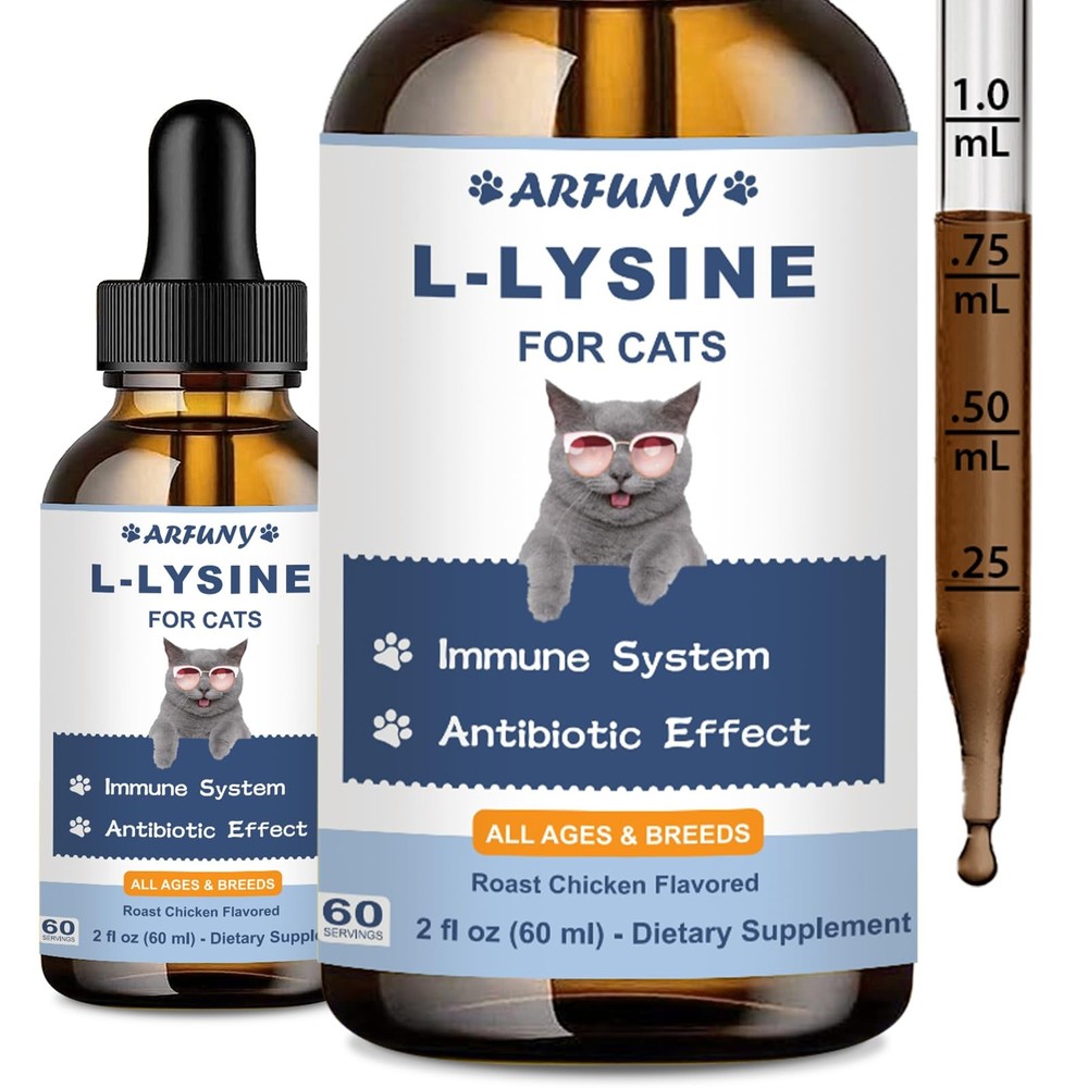 SANTKOL L-Lysine Supplement for Cats – Immune Support – 60ML Lysine 60 ML