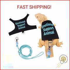 Bearded Dragon Harness and Leash Set Adjustable Reptile Lizard Leash Rope Vest C