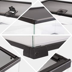 10 Gal Glass Reptile Tank Terrarium Sliding Screen Top Small Animal Habitat New