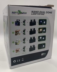 ReptiZoo Mini Duel Lamp Dome Dual-Bulb Fixture New Open Box