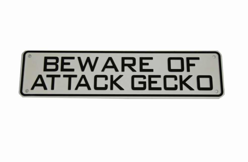 Beware of Attack Gecko Sign Bearded Dragon Crested Gecko Reptile Lizard Snake…