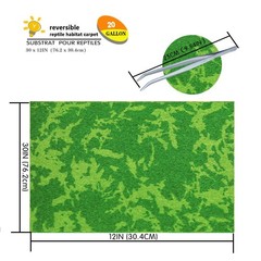 MCLANZOO Reptile Carpet, 30 * 12in Pet Terrarium Liner,Reptiles Cage Mat/Subs…