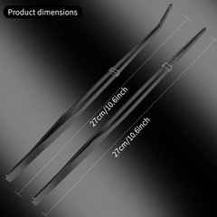 2pc10.6″Aquarium Tweezers,Stainless Steel Straight and Curved Tweezers Set,Lo…