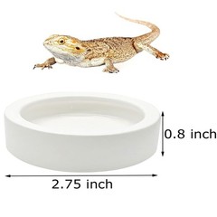 3 Pcs Reptile Food Bowl, Ceramic Water Feeder Bowl For Lizard Anoles B