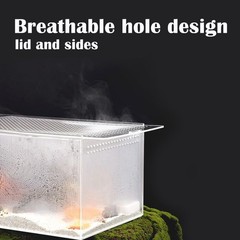 Small Acrylic Tarantula Enclosure Terrarium with Magnetic Button,8 * 4 * 4inc…