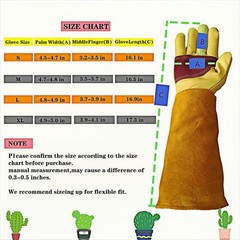 Gardening Gloves for Rose and Cactus Handling,Cow Leather Garden Gloves Thorn…