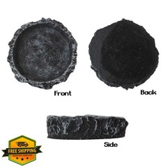 2pk Reptile Water Food Bowl Gecko Lizard Spider Chameleon Feeding Dish