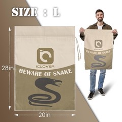 IC ICLOVER Snake Reptile Bag with Drawstring, 20 x 28 Inch Heavy Duty Large S…