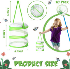 10 Pcs Mini Butterfly Habitat Cage Clear Mesh Butterfly Net