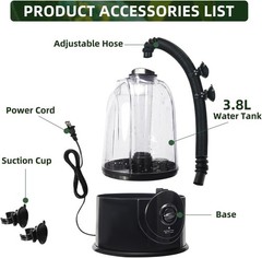 Automatic 3.8L Reptile Humidifier with Adjustable Mist Output & Auto Shut-Off