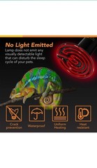 2 Lamps Simple Deluxe 150W Reptile Ceramic Heat Bulb with 8.5 Inch Clamp Lamp