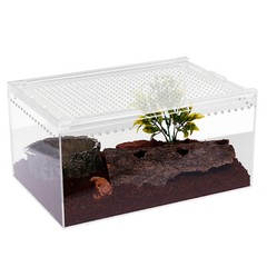 Magnetic Acrylic Large Enclosure 2.5 Gallon 12 X 8 X 6 Inch Reptile Breeding Box
