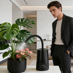 2.5L Reptile Fogger Mister Humidifier With Integrated Tank, Digital Timer