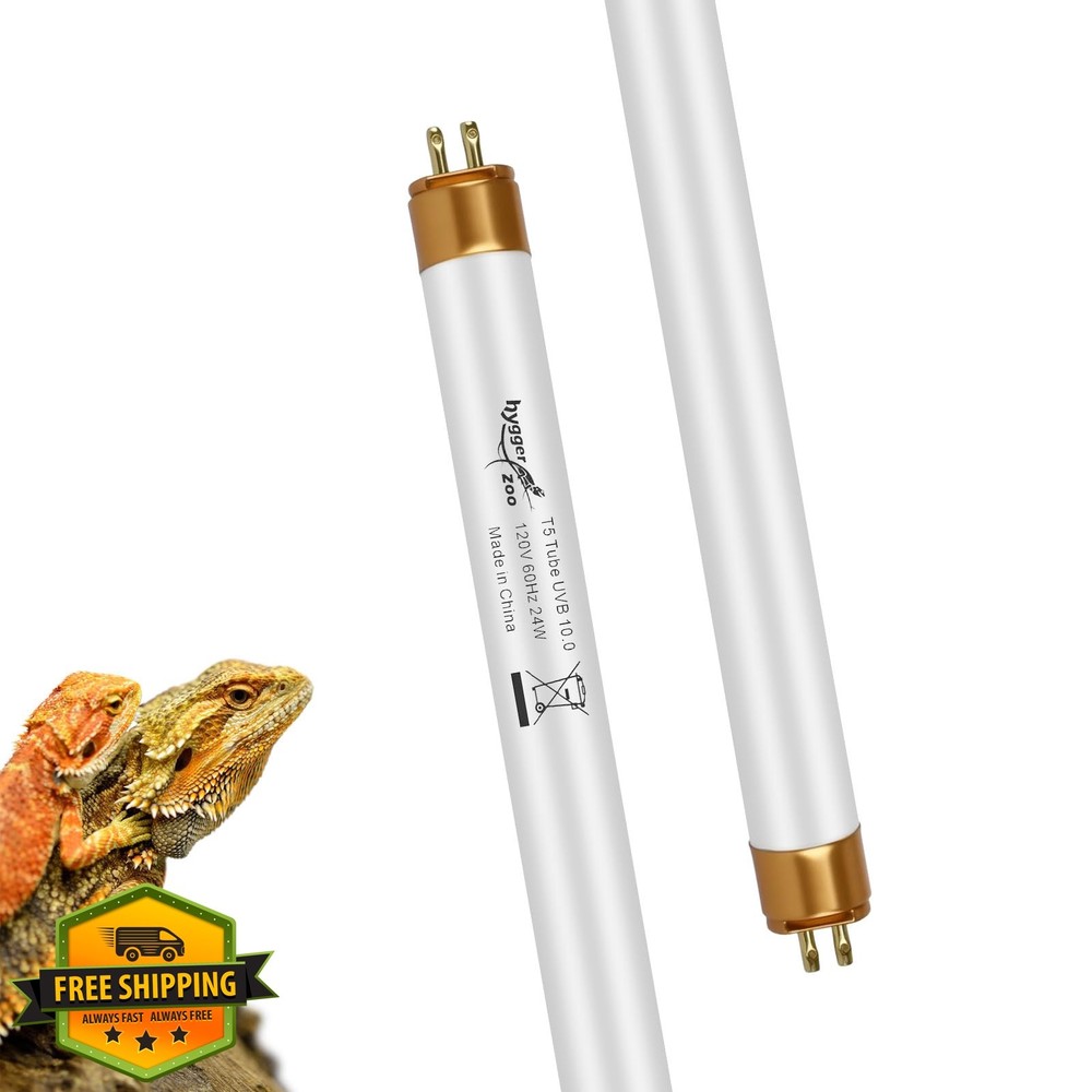 Hygger zoo UVB Light Reptile T5-22 Inch 2pk