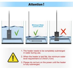DaToo 10 Watt Small Aquarium Heater Mini Betta Flat Fish Tank Heater for 1 Ga…