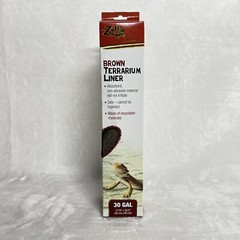 Zilla Brown Terrarium Reptile Tank Liner Absorbent 30 Gal – 11.75” x 35.5” NEW