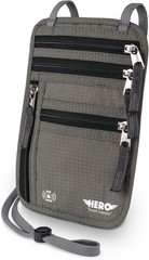 Hero Travel Supply RFID Blocking Neck Wallet Brown