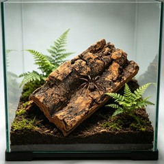 10Pcs Durable Reptile Cork Bark Hides Natural Terrarium Background Light Brown