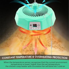 Cozy Coop Chicken Coop Heater, 100-400 Watt, Safe Radiant Space Heat w/ Control