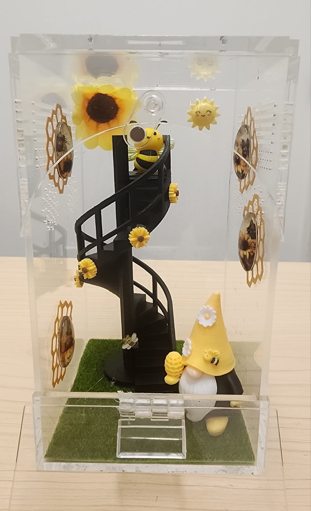 Clear Acrylic Jumping Spider Enclosure Terrarium Vent Holes Front Door Bee Decor