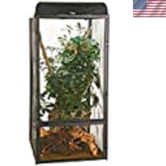Spacious 50-Gallon Reptile Screen Cage with Convenient Front and Bottom Doors