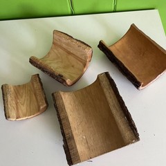 Reptile bundle LOT 3 Natural Wood Log Hides driftwood & 1 Resin wood snake decor