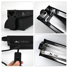 T5 UVB Lighting Combo Kit for Reptiles,8W Light Fixture with Desert 5.0 T5 UV…