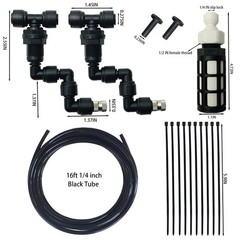 Reptile Terrariums Misting Accessories kit, 2PCS Adjustable Reptile Mister No…