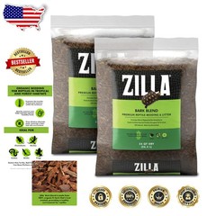 Reptile Terrarium Substrate Bark Blend – 24 Qt 2-Pk, Organic Fir, Humidity, Heat