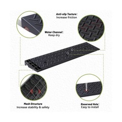 2 Pack Rubber Curb Ramps Driveway ramp, 2″ H, 39.4″ L, 9.8″ W, Heavy Loading …