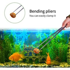 15inch Aquarium Tweezers Set Stainless Steel 2pcs Straight Curved Feeding Tongs