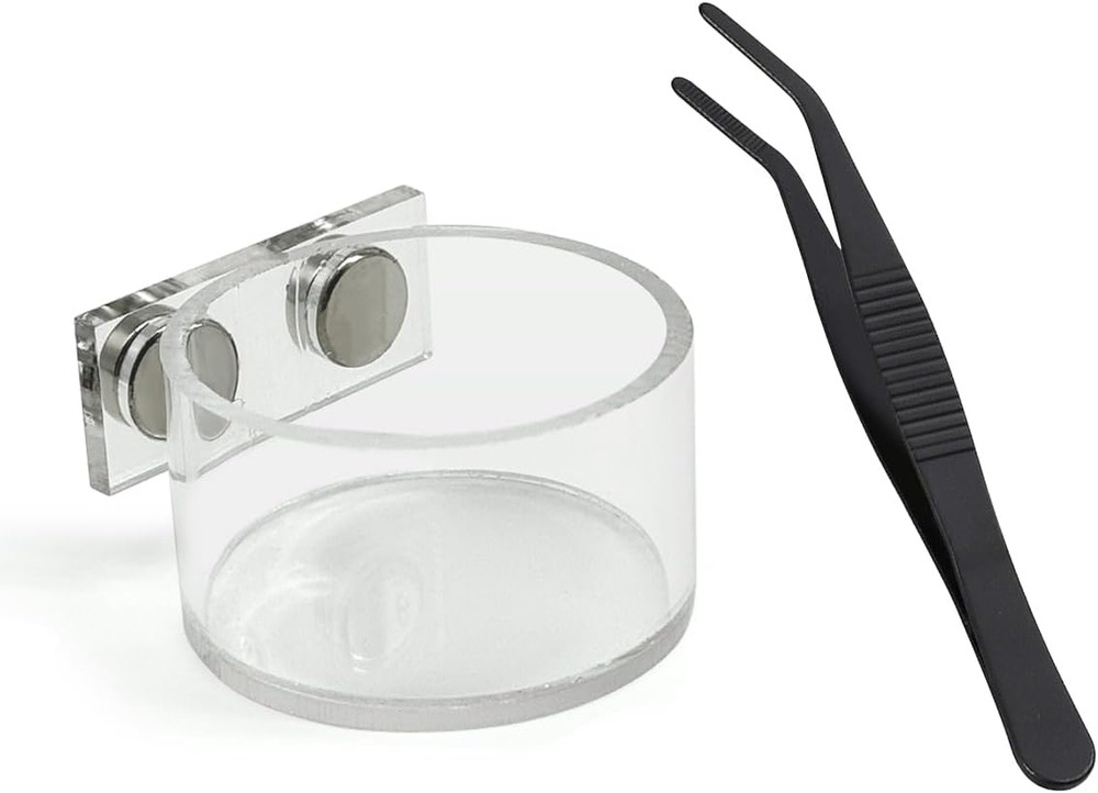 Jumping Spider Feeding Dish Set, Magnetic Water Bowl, Reptile Feeding Tongs, Jum
