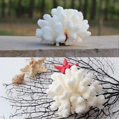 Besimple Pack of 2 Artificial Coral Ornament, Aquarium Resin Coral Decor Unde…