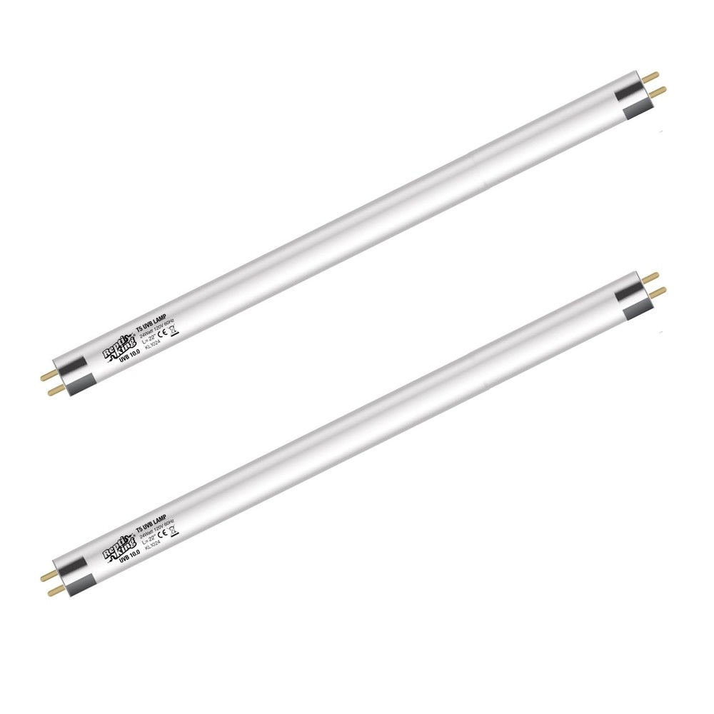 T5 UVB Reptile Light Bulb – 2-Pack 24W High-Output 10.0 UVB Bulbs for Bearded…