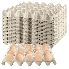 20 PCS 30 Count Gray White Egg Cartons, 12x12x2Inch Paper Pulp Egg Crates, Ca…