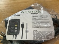 Aiicioo Under Tank Heater Thermostat with Temperature Control – AC Adapter Only