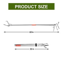 60″ Snake Tongs Professional All-Aluminum Alloy Extra Heavy Duty Snake Tongs …