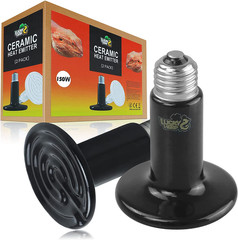 150W Ceramic Heat Emitter, Reptile Heat Bulbs, Ceramic Heat Lamp for Reptiles, A
