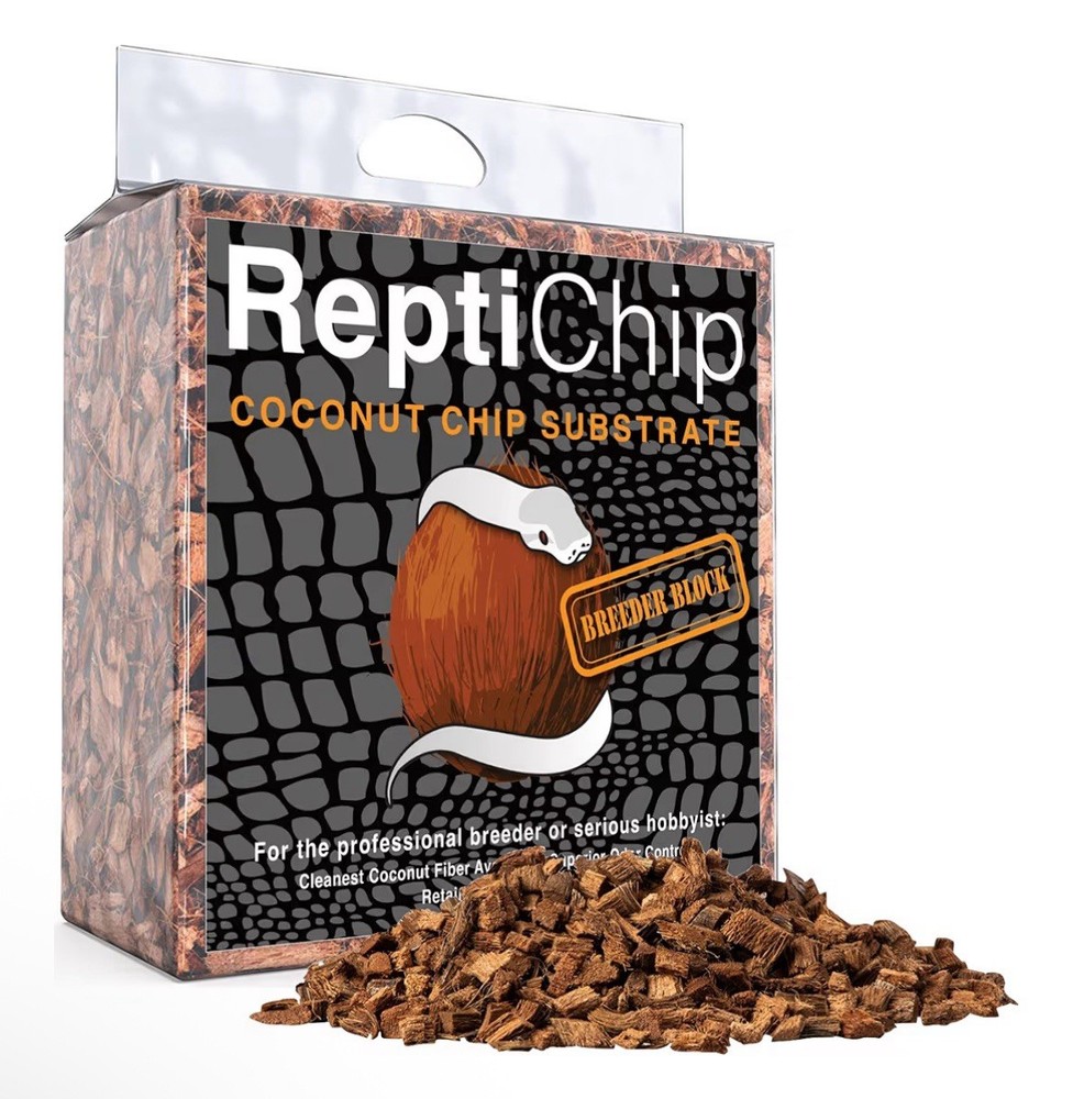 ReptiChip Reptile Substrate Coconut Chip Block for Snake and Lizard Bedding