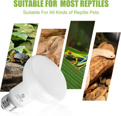 Reptile Heat Lamp Bulbs, Simulate Natural Sunlight Heat Light Bulb, 2 Pack 100W