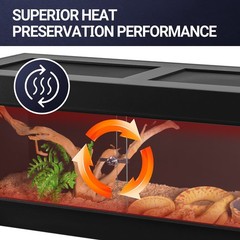 68 Gallon PVC Reptile Tanks Terrariums Front Opening Reptile Enclosure Snake