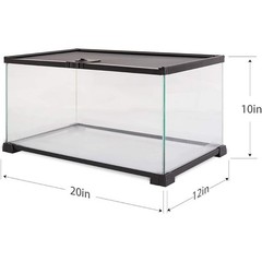 10 Gal Glass Reptile Tank Terrarium Sliding Screen Top Small Animal Habitat New