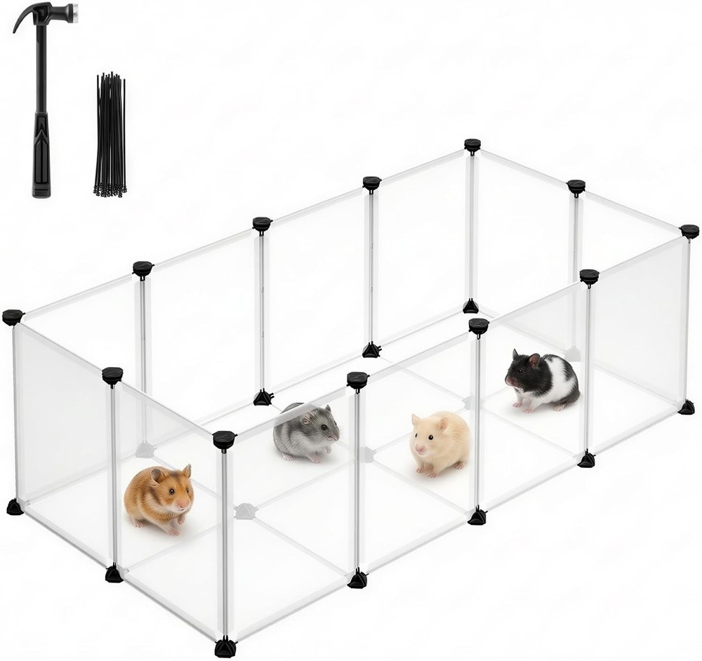 SONGMICS 20 Panel Pet Playpen for Small Animals Guinea Pig Bunny Hamster Fence
