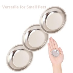8 PCS 2.5 Inch Stainless Steel Hermit Crab Feeding Dishes Food Water Bowl