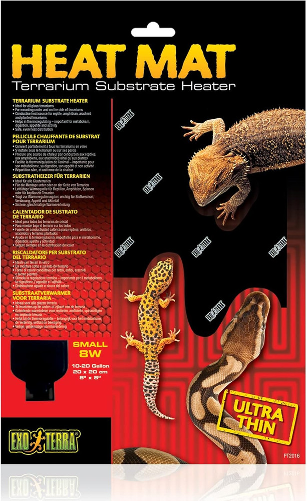 Heat Mat – Reptile Terrarium Substrate Heater for Safe, Even Heating | Ideal for