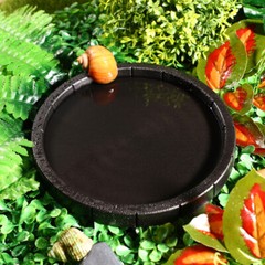2PCS Reptile Shallow Water Dish Plate Tortoise Food Feeding Bowl Small Pet Gift